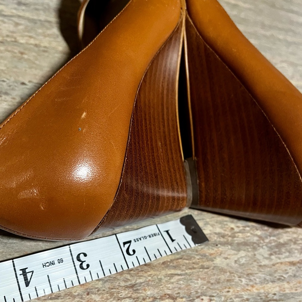 Coach GALA Women's Brown Peep Toe Wedge Heels - Picture 11 of 16
